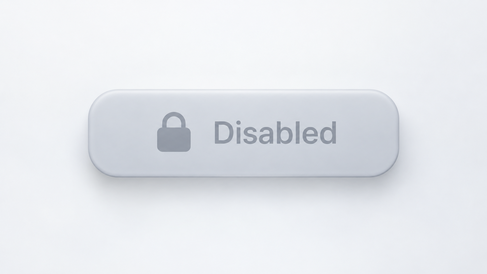 Illustration of a grey button with a padlock icon and the word 'Disabled'